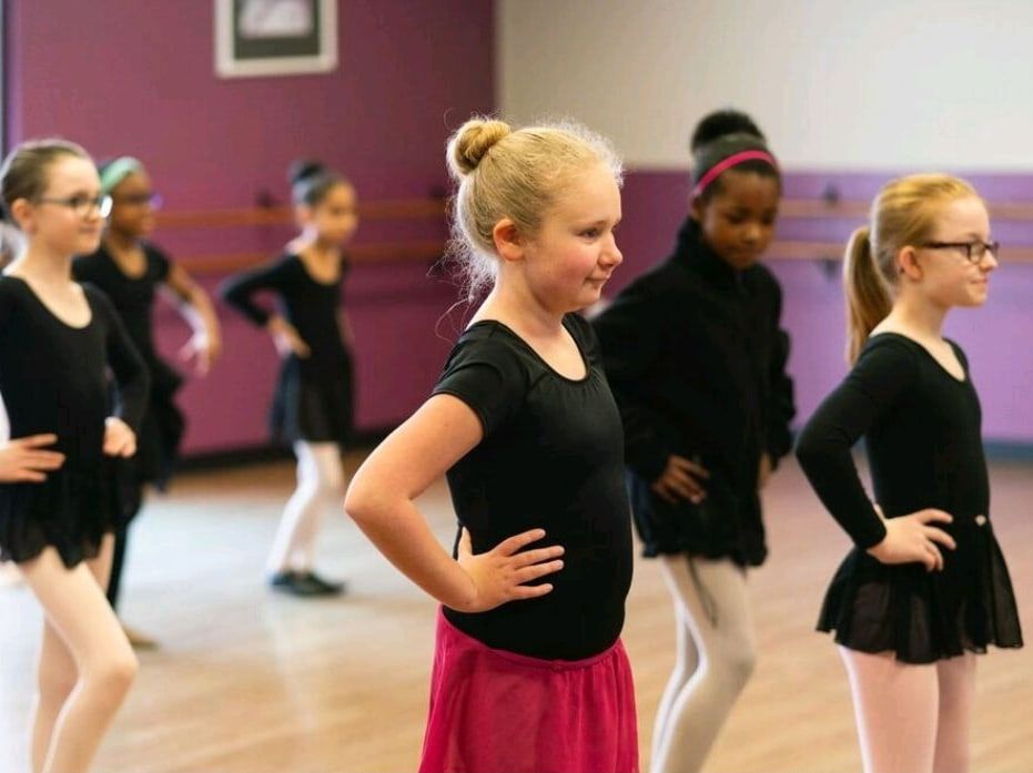 Dancers in class attire